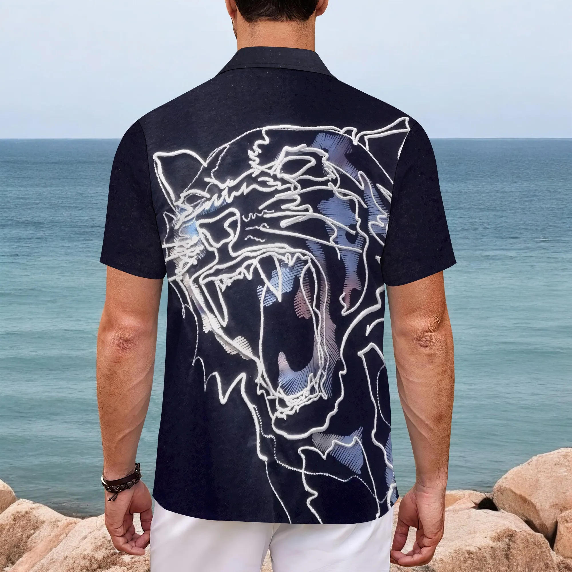 YEAE Men's White Solid Shirt 100% Cotton Long Sleeve Formal Party Spring Elegant Fit