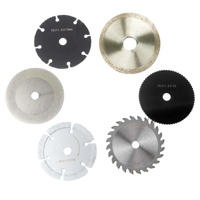 75mm 3インチ合金木材切断鋸刃、リチウム電動チェーンソー、ミニアングルグラインダー切断機用固定刃