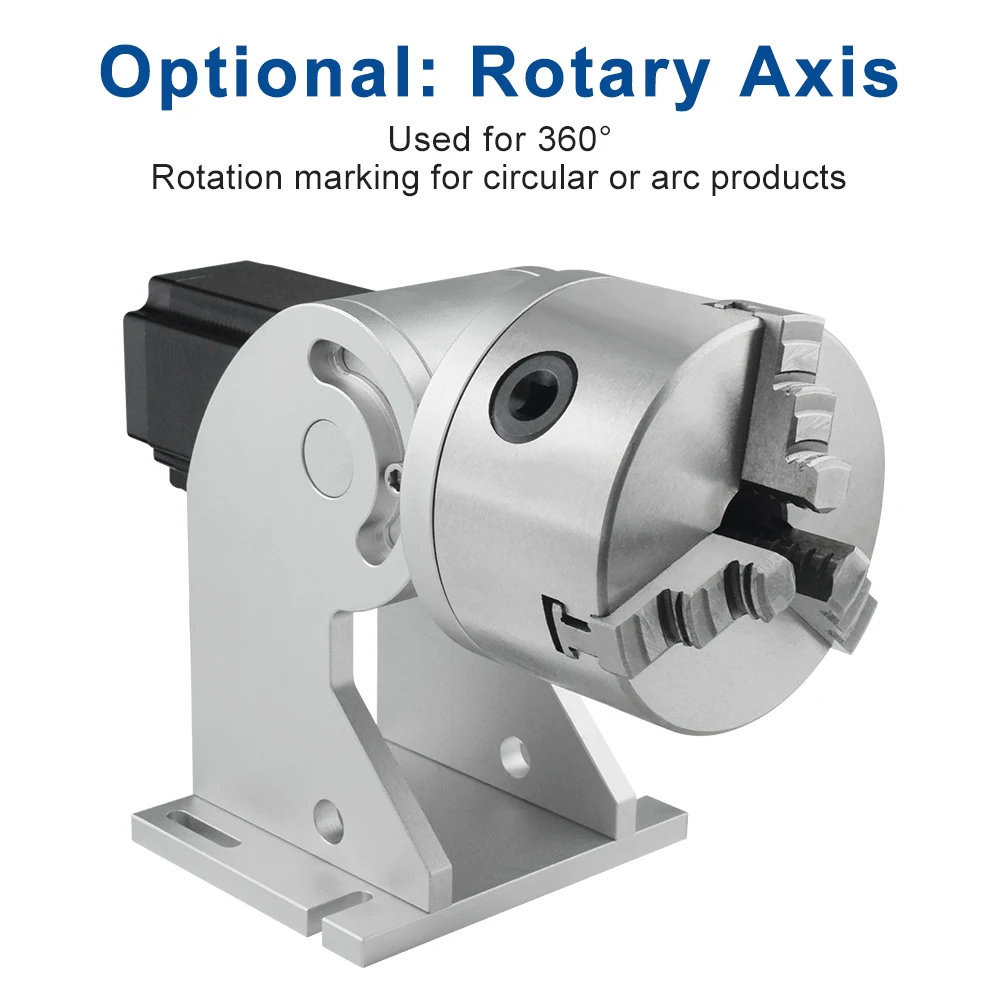 Macchina per marcatura laser a fibra Raycus MAX con asse di rotazione per marcatore in fibra metallica 20w 30w 50w 100w Macchina per marcatura laser