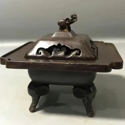 Warring States style square four-corner incense incense burner tea ceremony incense burner decoration