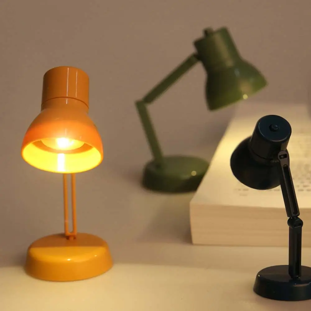 Lamp LED Light Doll House DIY Accessories Dollhouse Miniature Desk Lamp Miniature Dollhouse Furniture Simulation Desk Lamp