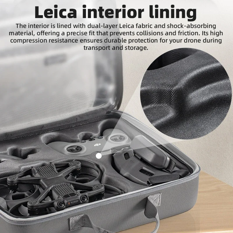 STARTRC ل DJI Avata 2/Air 3/3S/Mini 4 Pro اكسسوارات المزدوج الطائرة بدون طيار حقيبة للتخزين PU حمل حقيبة كتف محمولة حقيبة يد