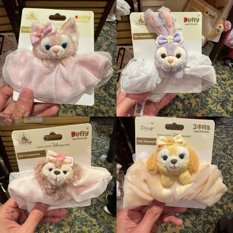 

Disney Plush Hair Scrunchies Disneyland Duffy And Friends Linabell StellaLou CookieAnn Mesh Bow For Girls Women