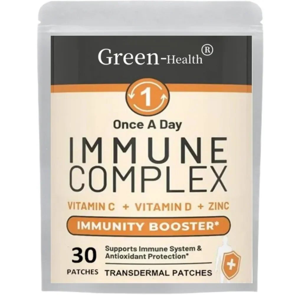 Immune Complex Transdermal Patches Vitamin C Vitamin D3 Zinc- 30 Patches One Month Supply