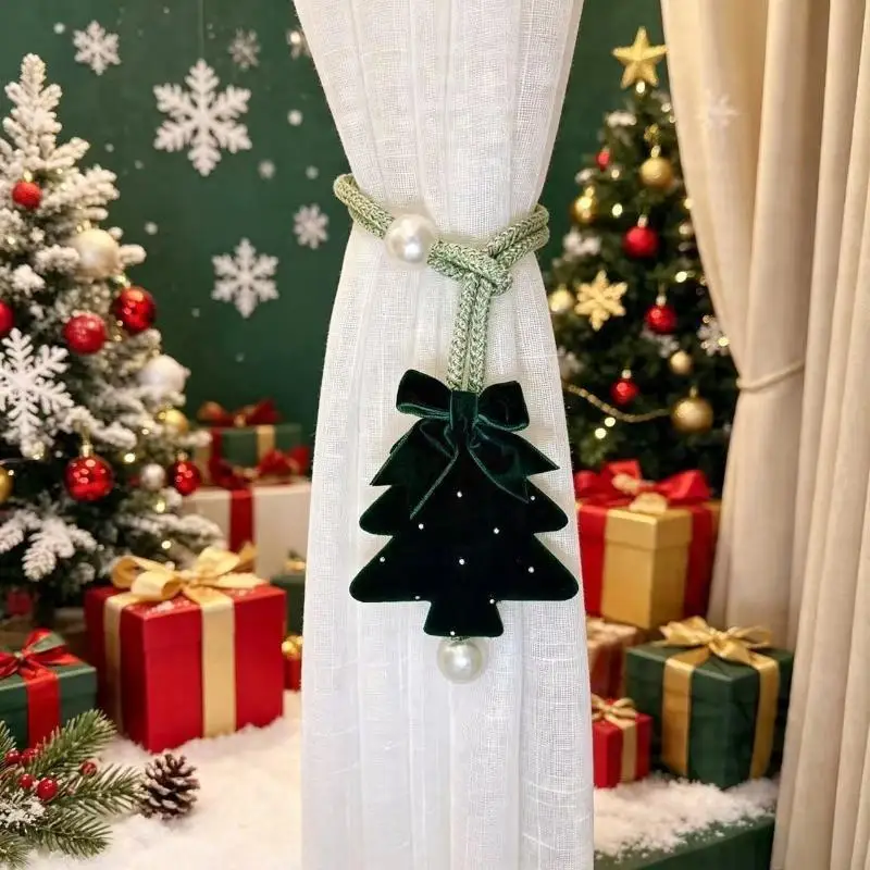 1/2 Pcs Ties For Christmas Tree Curtain Tiebacks Suitable For Securing Curtains Christmas Curtain Decorations