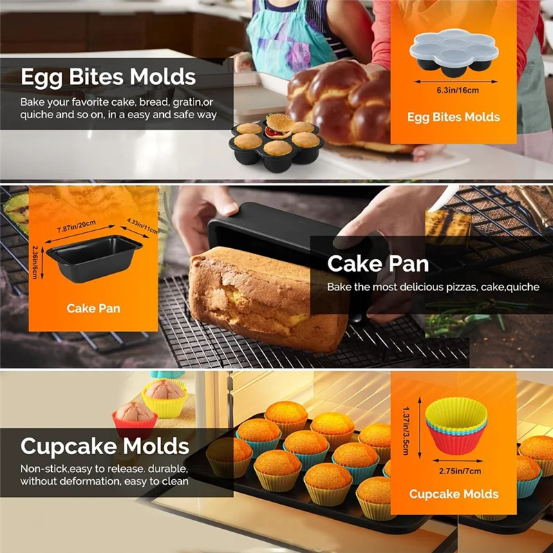 

Силиконовый вкладыш для фритюрницы, аксессуары для фритюрницы для Ninja Dual AF300UK AF400UK Многоразовые двойные стойки для фритюрницы, простые в использовании-ABUA