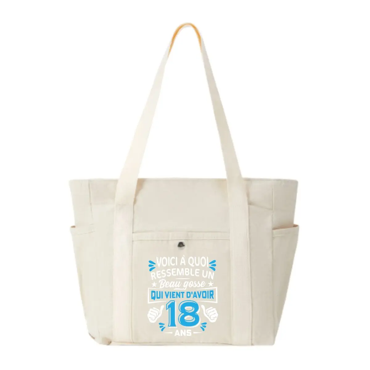 

Большая сумка с несколькими карманами во французском стиле на 18-й день рождения — подходит для ноутбука для офисного использования