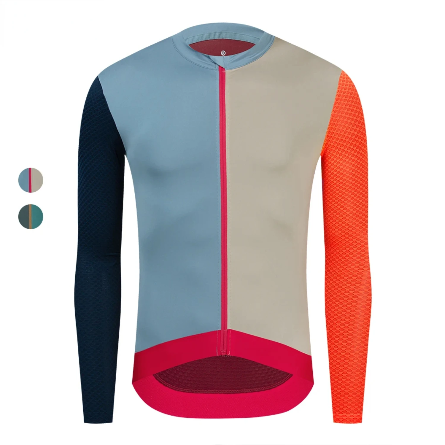 New Men Cycling Jersey Long Sleeve Colorful Road Bike Jersey Spring Summer Bicycle Clothing Professional Cycling Maillot