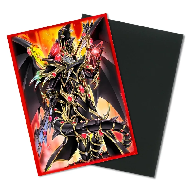 50pcs Yu-Gi-Oh! Red-Eyes Dark Dragoon Laser Table Card Game Card Protective Sleeve Animation Cartoon Game Collection Card Sleeve