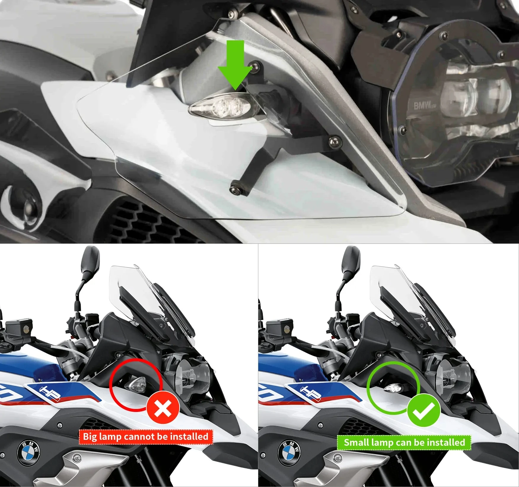 2018-2023 R1250GS F750GS F850GS Side Wind Deflector For BMW R1200GS 2013 Motorcycle Windshield Wings Protection Windscreen Panel