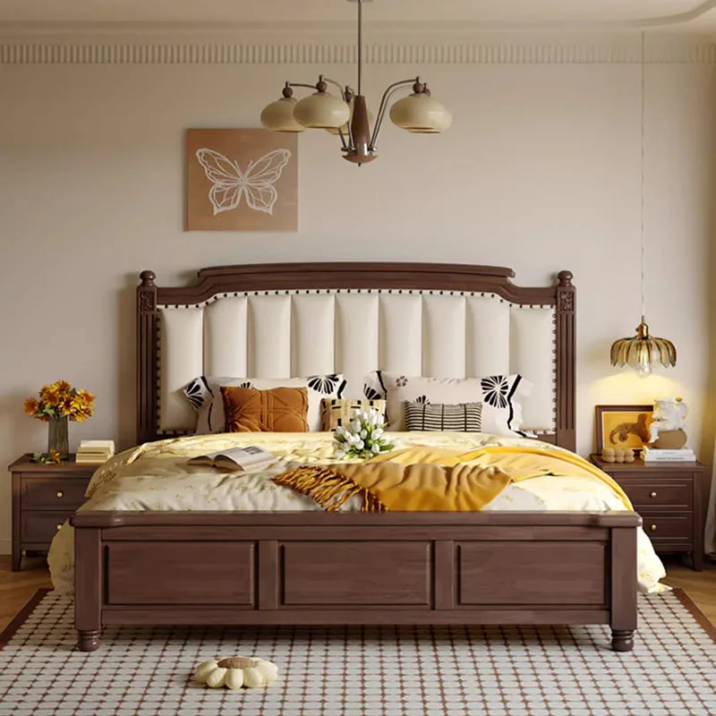 

Modern Double Bed Headboards Sleeping Safe Platform King Size Massage Bed Storage Sun Letto Matrimoniale Lounge Suite Furniture