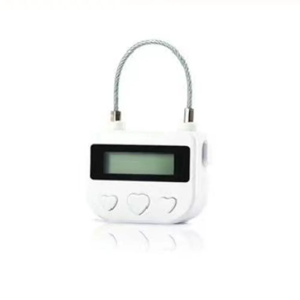 Smart Time Lock com Display LCD, Impermeável, USB Recarregável, Temporizador Temporário, Cadeado de Viagem, Eletrônico