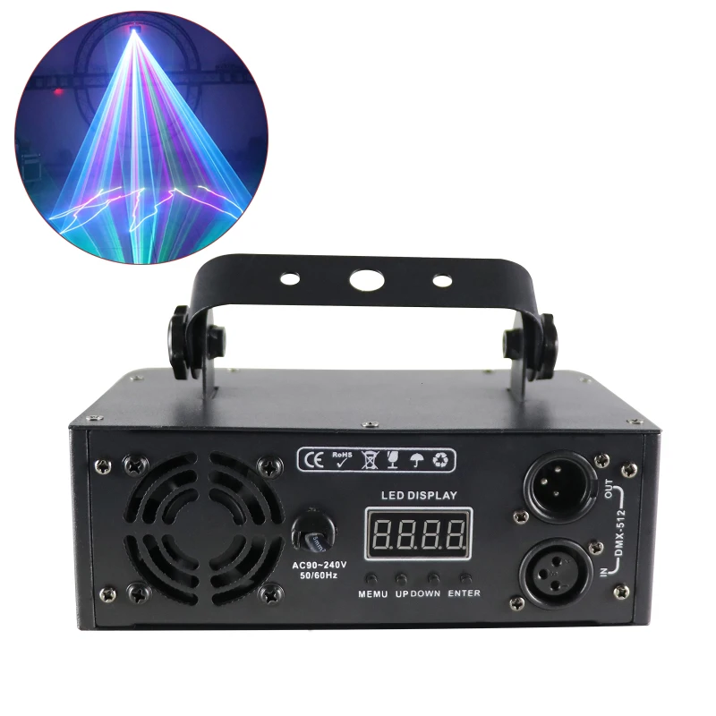 

500mw Scanner Projector RGB Laser Beam Line DJ Disco Stage Lighting Effect Dance Party Wedding Holiday Bar Club DMX Lights