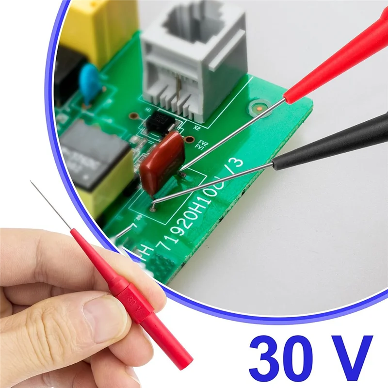 

Classy-10 Pcs Test Probe Pins, Stainless Steel Insulation Non-Destructive Pin, 0.7 Mm Wire Piercing Probe Pin,Multimeter Probes