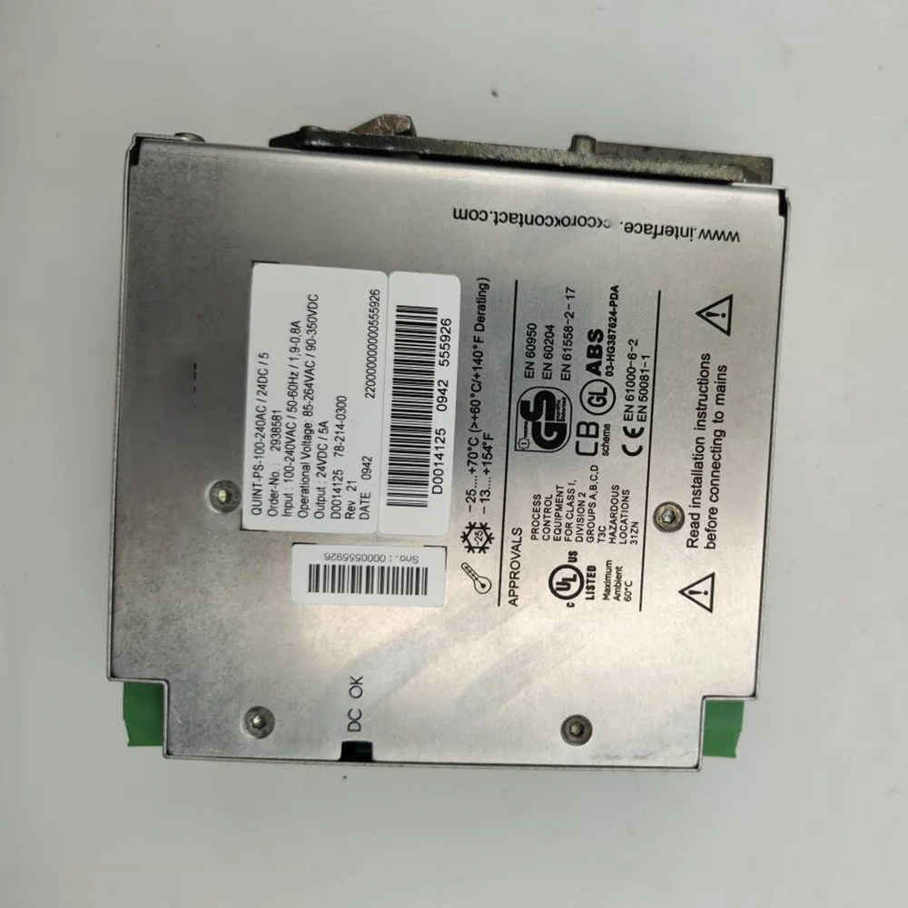 

Switching Power Supply For Phoenix QUINT-PS-100-240AC/24DC/5 2938581