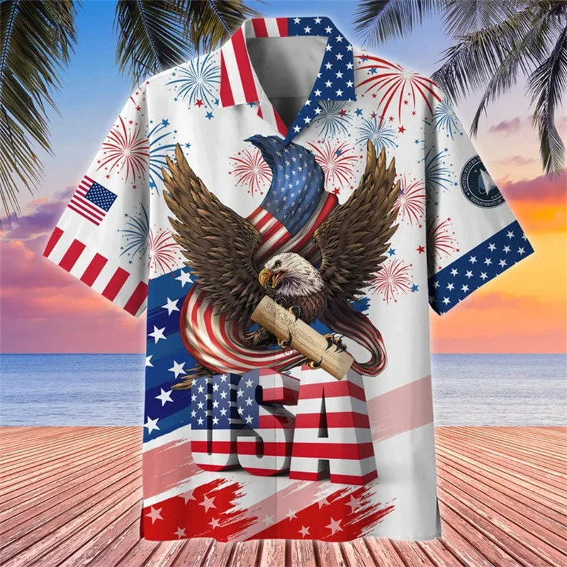 Camisas de soldados de los Estados Unidos con estampado 3D para hombres, camisas cortas de moda fresca, Tops de ropa hawaiana Y2k, nuevo, Verano