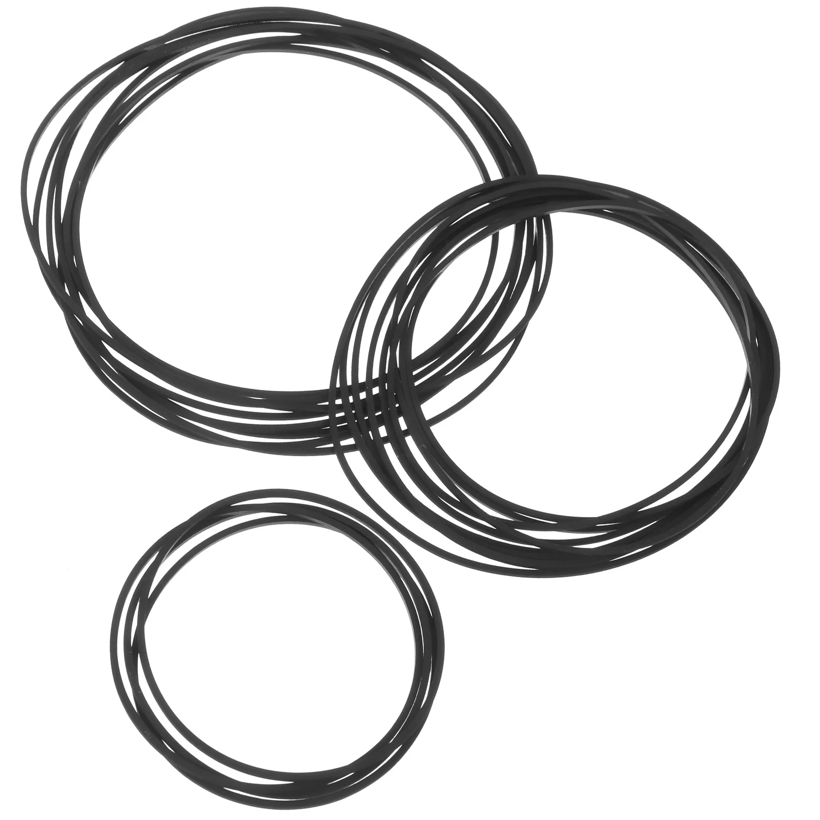 

60 Pcs Cassette Belts 1mm Square Folded 35-85mm Rubber Drive Belt Replacement for Recorder DVD Player Deck Maintenance