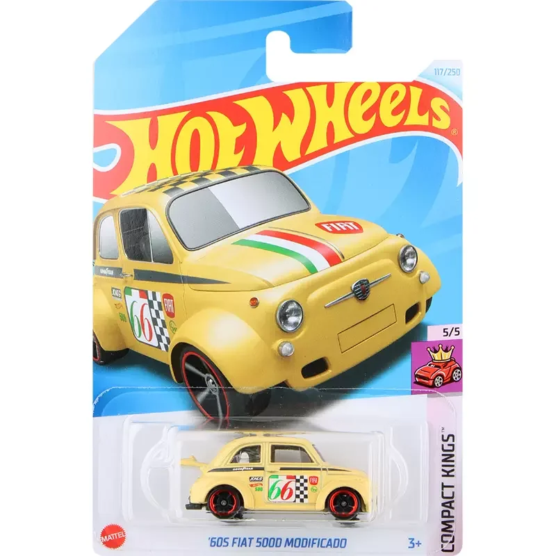 

2024E Original Hot Wheels Car 60s Fiat 5000 Modificado Boy Toy 1/64 Diecast Carro Metal Model Brinquedos Collector Birthday Gift