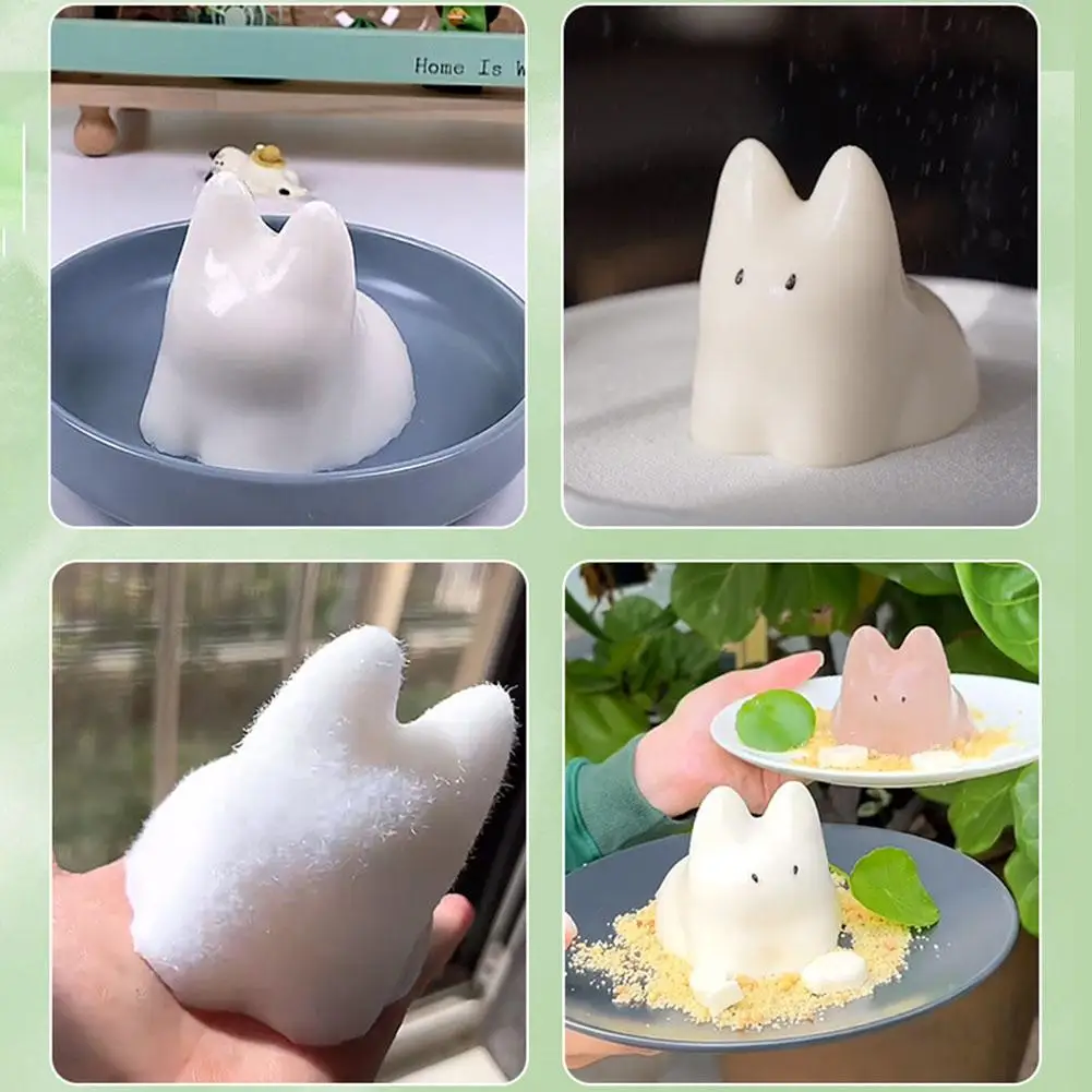 Cat Milk Pudding Silicone Mold Halloween Jelly Bowl Cake White Cold Ice Powder Onigiri Rice Ball Snack Decoration Accessories