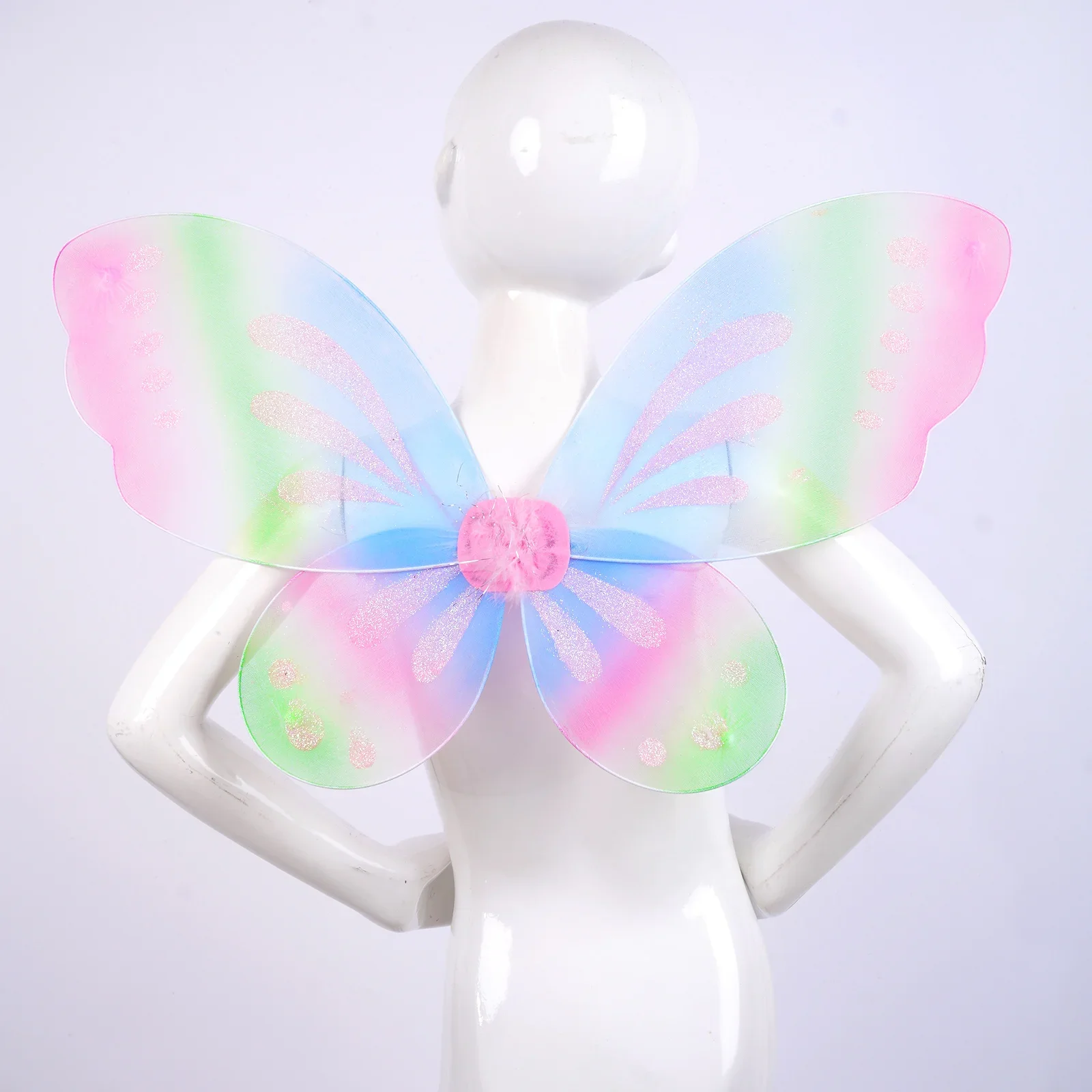 Girls Butterfly Fairy Wings Fairy Costume Sparkle Princess Wings Party Favor Toddler Dress Up Fairy Wings Costume Props 45x57cm