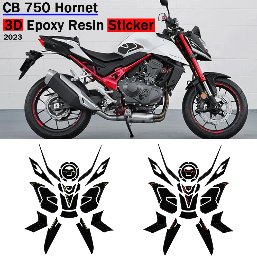 

CB 750 Hornet Motorcycle 3D Epoxy Resin Sticker Tank pad Decals For Honda CB750 2023 - Accessories Anti -scratch Protection Kits