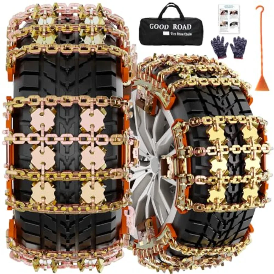 

Snow Chains for Car SUV Pickup Trucks Adjustable Portable Universal Emergency Anti Skid Snow Car Tire Chains for Tire Width 175