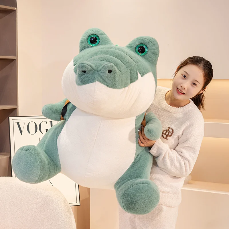 Fluffy Soft Crocodile Plush Toy Stuffed Animal Pillow Doll Jungle Green Brown Blue Giant Alligator Sofa Cushion Birthday Gift