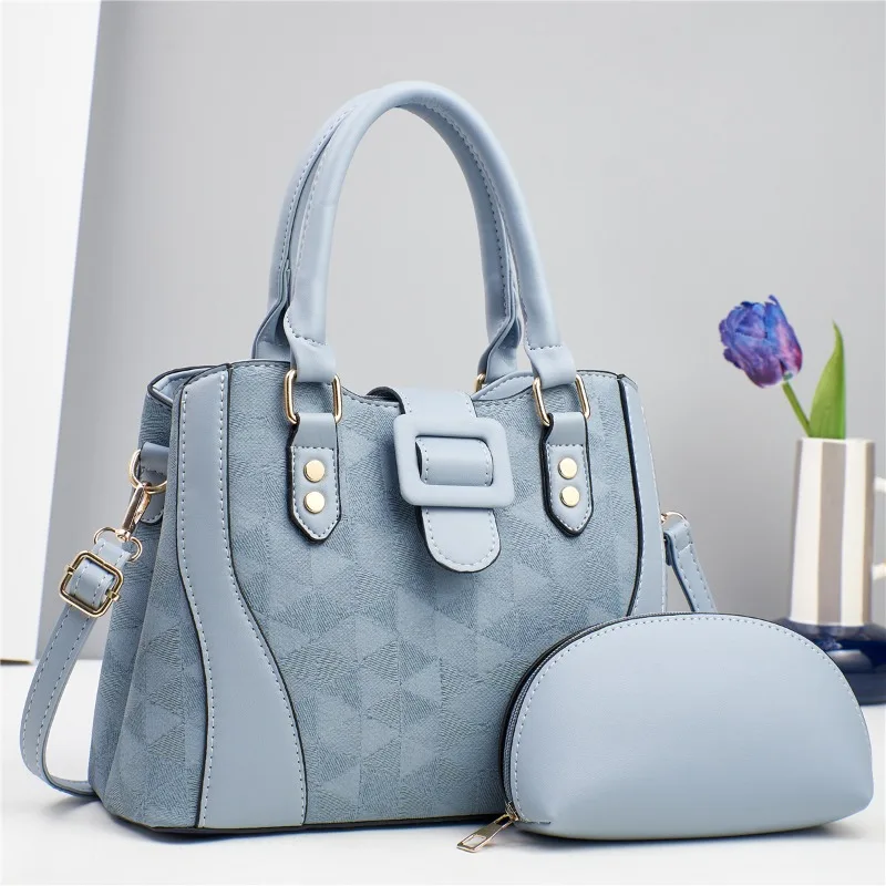 عالية الجودة كبيرة حمل حقيبة 2 قطعة مجموعة حقائب اليد النسائية حقيبة كروسبودي حقيبة يد فاخرة بولي Leather جلد المرأة حقائب كتف واحدة #3