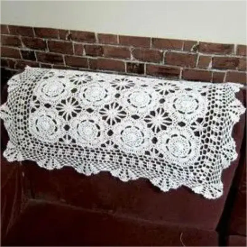 Crocheted Doilies 35x50cm (12X18 inches) Vintage Place Mat Handmade Crochet Lace Table Mat