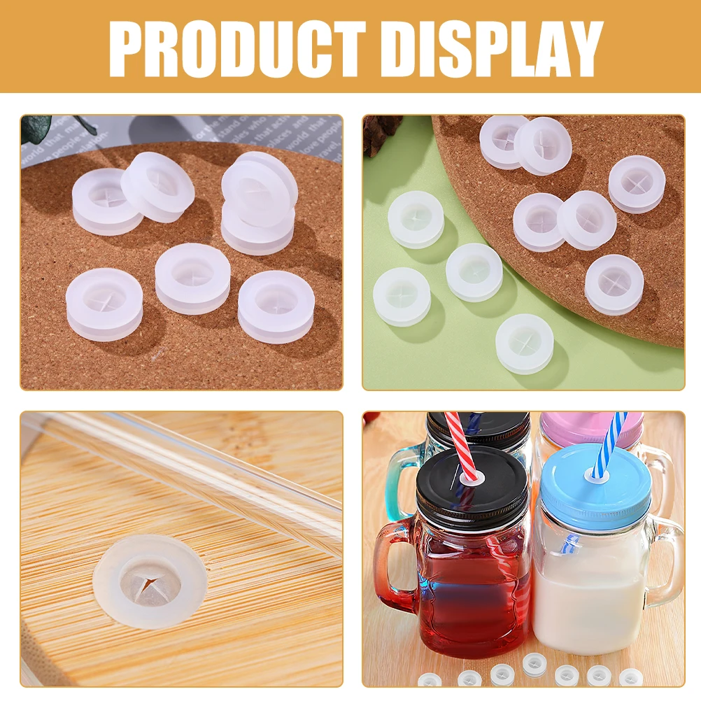 

30Pcs Silicone Straw Hole Grommets Tight Seal Fit for Lids Secure Fixing Plug Spill Proof for Travel Outdoor Straw Hole Grommet
