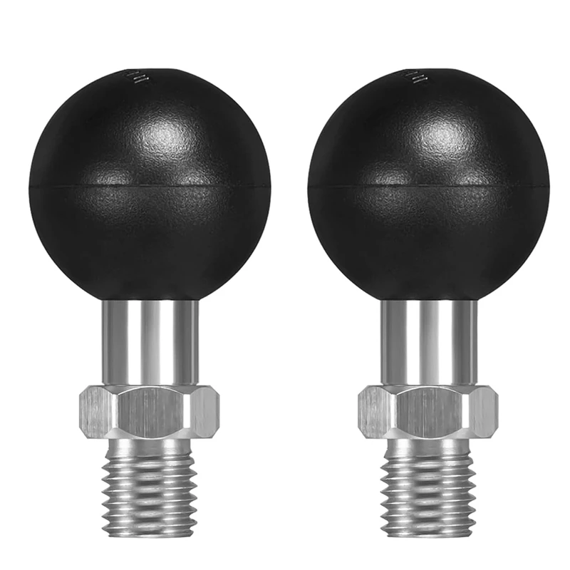 2 Pack 1Inch Ball Adapter With M10x1.25 Metric Thread Compatible With RAM Mounts B Size Double Socket Arm M10