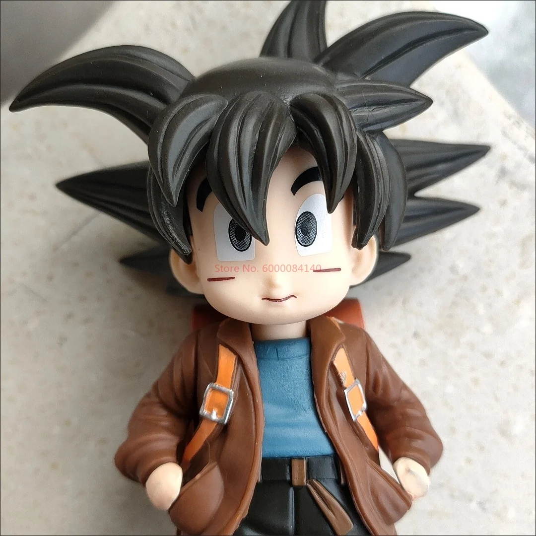 Anime Dragon Ball Son Goku Action Figure, 14cm, Kawaii, Estilo Estudantil, Fofo, Decorar, Enfeites de Mesa, Presente de Aniversário Infantil