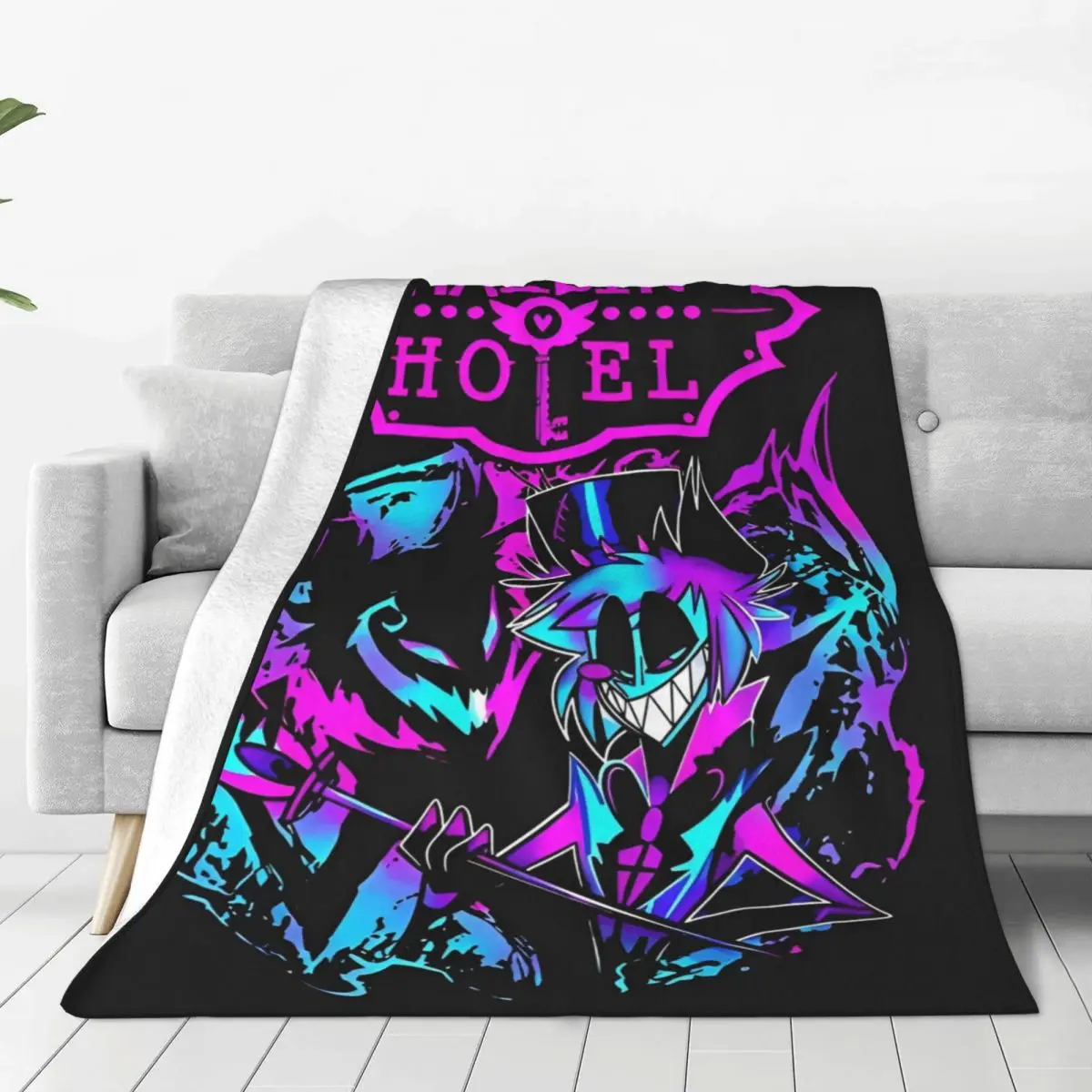 VOX H-Hazbin Hotel Alastor Game Blanket Quality Warm Bedding Throws Winter Picnic Bedroom Comfortable Bedspread