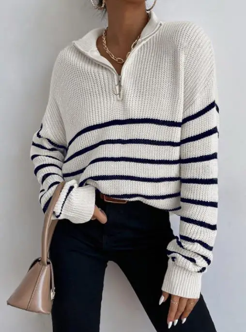 Women's Fashion Pullover Sweater - Autumn Knitted - usage example