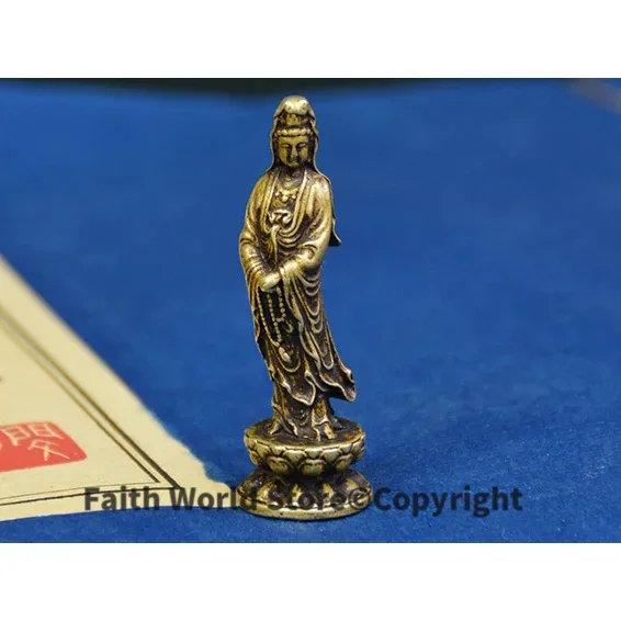 TOP travel pocket altar bless Safety efficacious Protection # Retro Little Buddha Buddhism the GUANYIN Kwan-yin Buddha statue