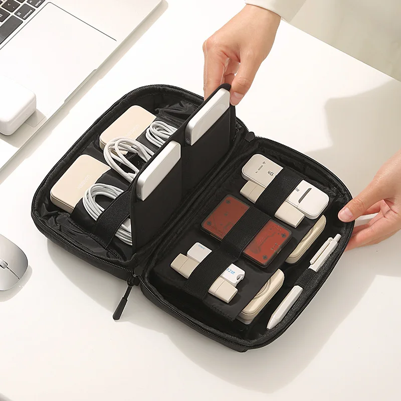 Data Cable Storage Bag, Mobile Power Bank, Phone Hard Drive, Waterproof Charging Cable, Headphone Bag, Digital Organizer Bag - view 3