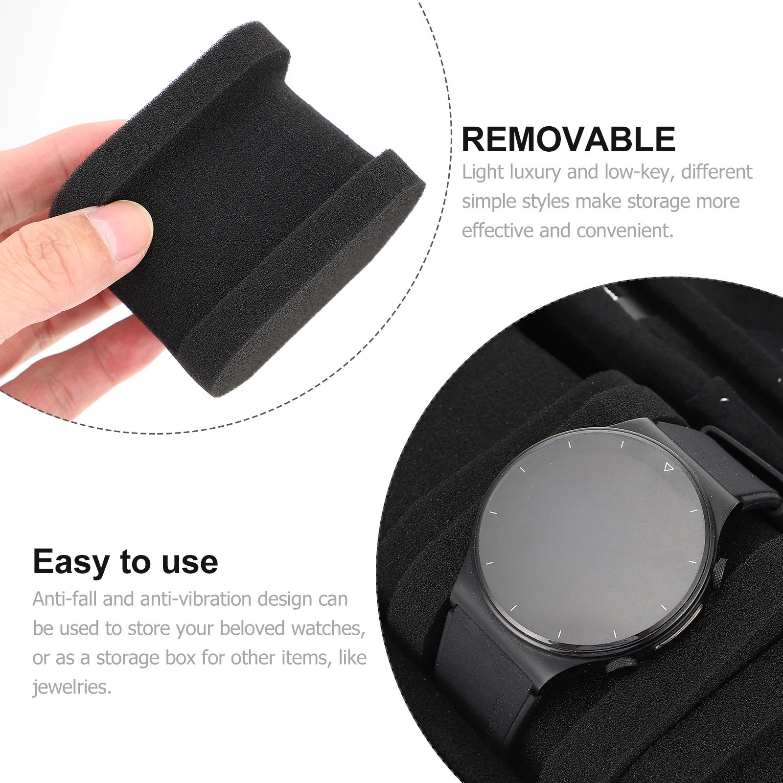 

1 pc Storage Eva For Jewelry Anti-Fall Organizer Protective Watch Holder Watch Display Jewelry Display Box Gift Box