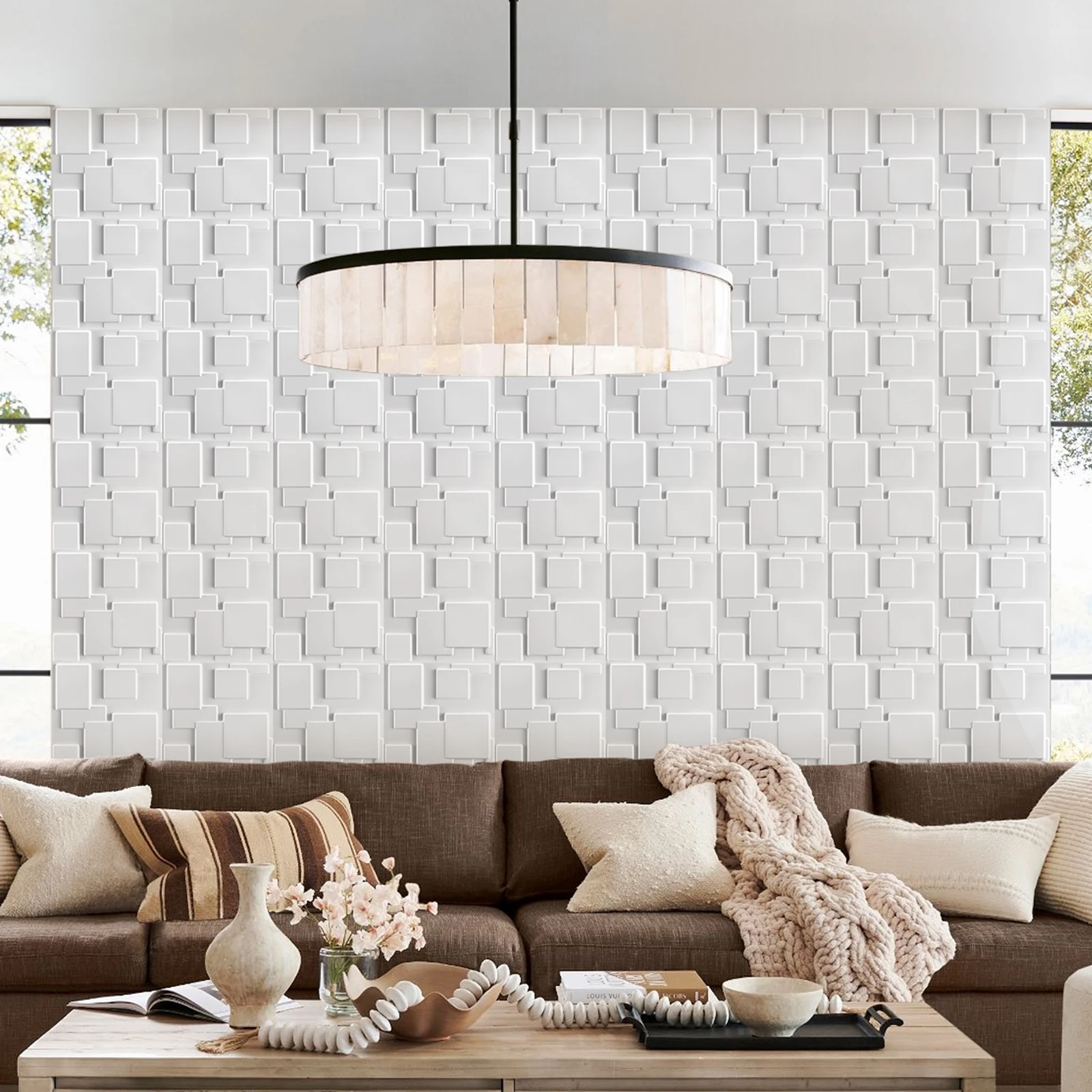 3D wall panels, polystyrene wall panelling, ceiling panelling, ceiling panels, wall decoration panels, polystyrene, 30 x 30 cm,