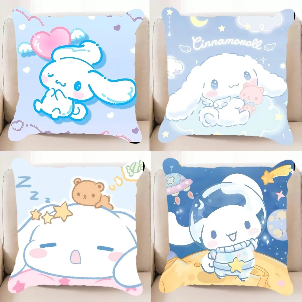 MINISO Cute C-Cinnamoroll Pillow Case Elegant Couple Home Living Room Bedroom Decorative Rectangle Pillowcase Sofa Cushion Cover