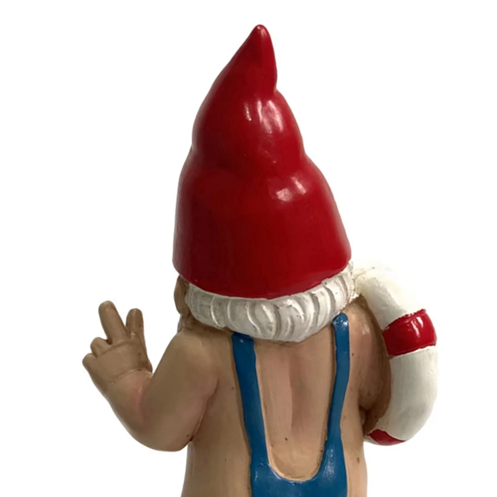 ABCA-Garden Gnome Statue Lawn Decoration Outdoor Gnome Statue Fun Cute Garden Sculpture Dwarf Decoration