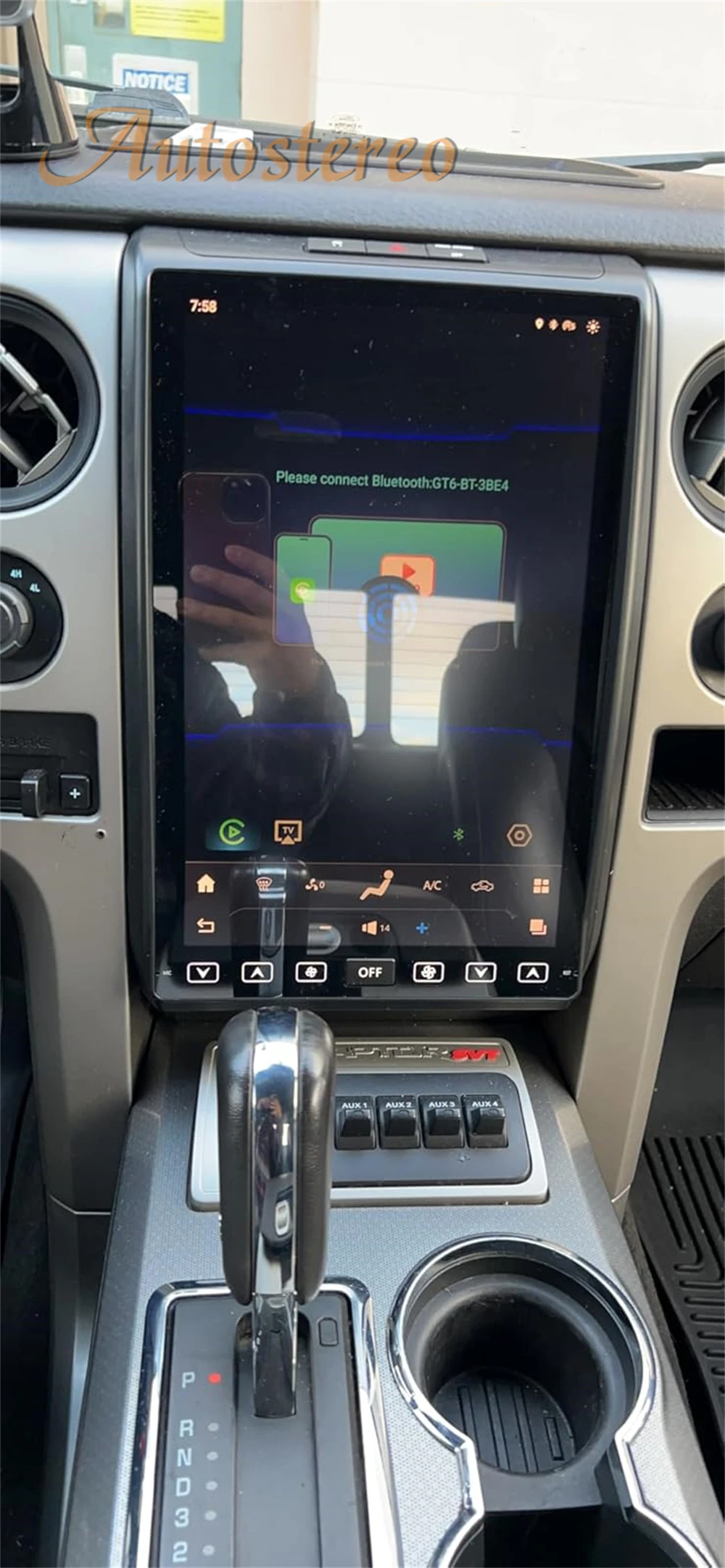 14,4 Zoll Android 13 128GB Für Ford F150 Raptor 2009-2014 Tesla-Stil Auto GPS-Navigation Multimedia-Player Radio-Kassetten-Headunit – Detail 10