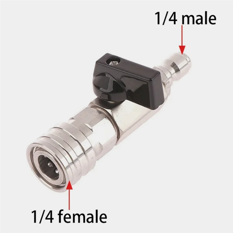 AT02-High Pressure Washer Ball Valve Kit With 1/4 Inch Quick Connect Plug For Power Car Wash Pump Hose Quick Fitting