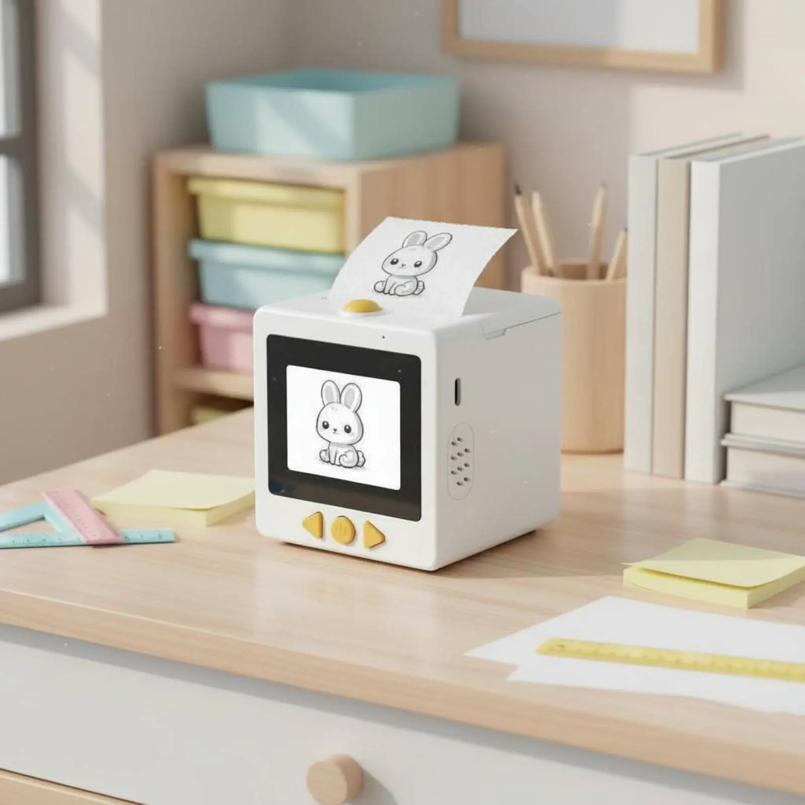 Picture 6: AI Voice Printer Built-in Screen Smart Sticker Printer Voice Sticker Creator Easy to Use