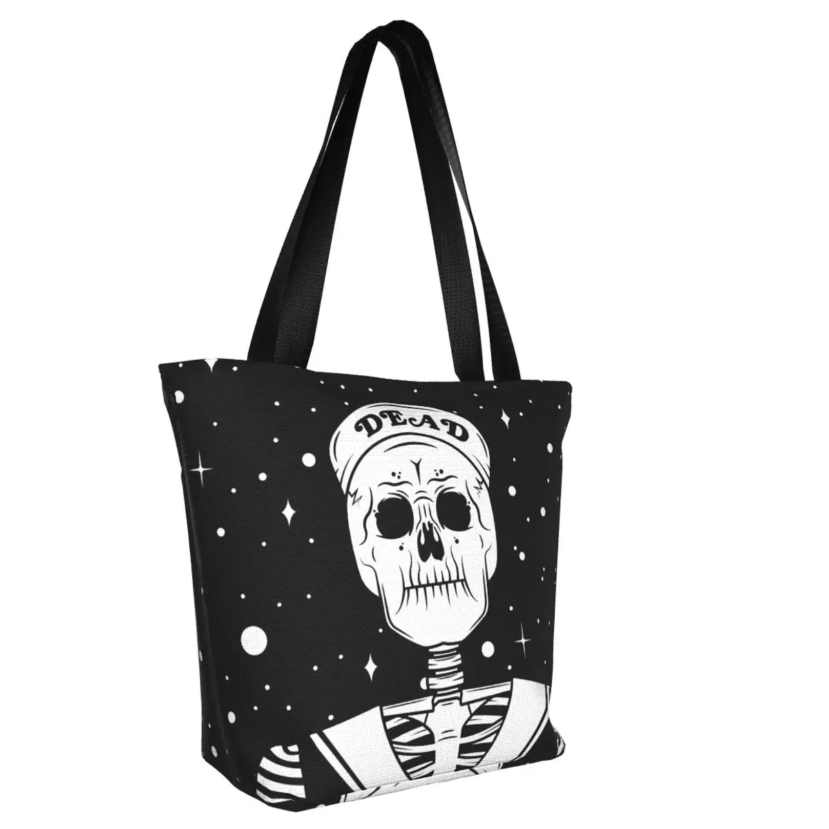 Rebel Sailor Skeleton bolso de mano de poliéster para exteriores, bolso de compras para mujer, bolso de hombro, bolso de lona, bolsa de regalo