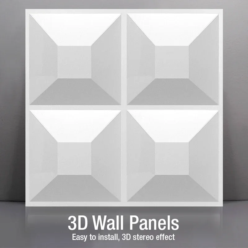 30cm Decorative 3D Wall Panel star Diamond Design Non self-adhesive plastic tile 3D wall sticker living room Bathroom wall paper