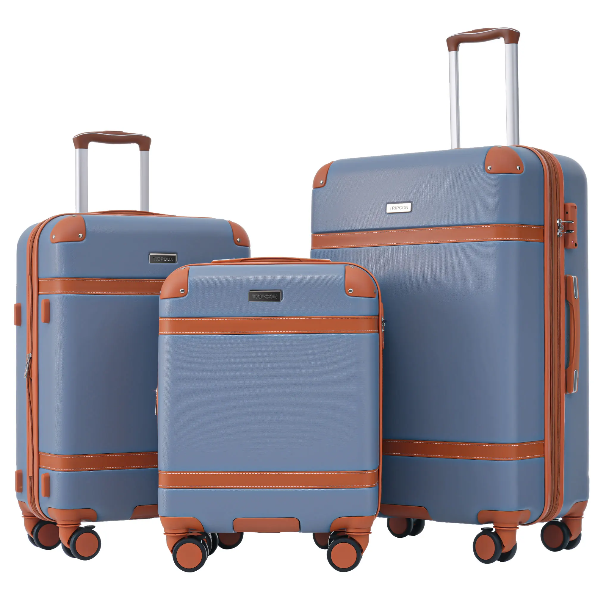 ZHUISHU Suitcase set hard shell suitcase trolley case travel case hand luggage 4 wheels ABS material TSA customs lock