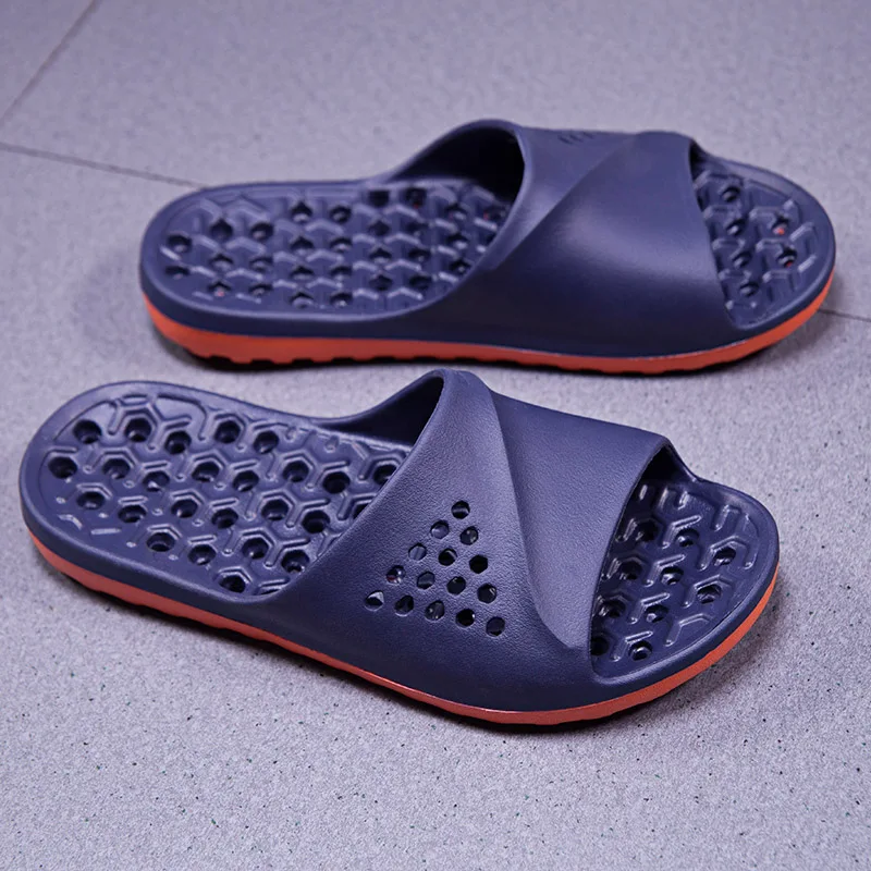 Plus Big Size 49 50 51 52 Indoor Bathroom Slippers for Men Women Shower Shoes with Holes Slides Outdoor Badslippers Beach Summer