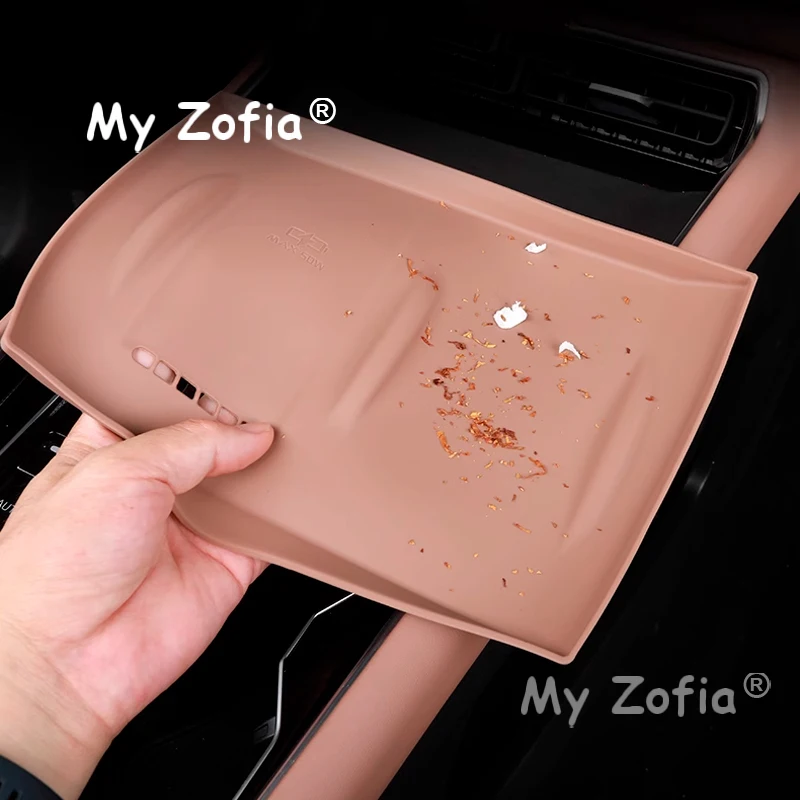 لشيري تيجو 9 2025 2026 سيارة سيليكون التحكم المركزي شحن لاسلكي المضادة للانزلاق حامي حصيرة حامل هاتف منصات اكسسوارات #5