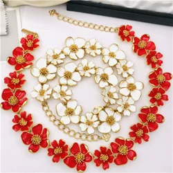European and American Trend Brand Niche Design Temperament Light Luxury Big Drop Glaze Enamel Retro Elegant Necklace.