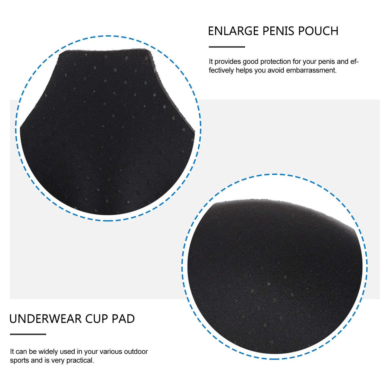 

4pcs Bulge Sponge Pad Underwear Swimwear Protection Pouch Pad Soft Polyester Fabric Cup For